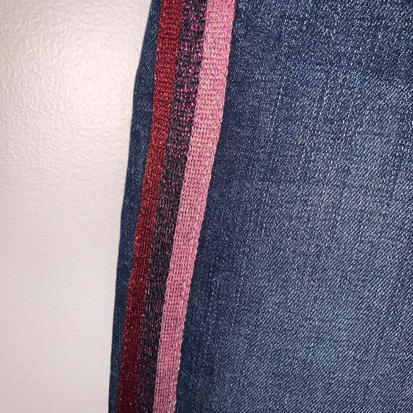 Mother Denim High Waisted Looker Jeans in Here Kitty, Kitty Glitter Racer 26 - Picture 10 of 13